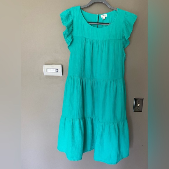NWT J. CREW Bright Seafoam Green Mini Cotton Gauze Dress Size 4 ••SOLD OUT•• - Picture 4 of 8